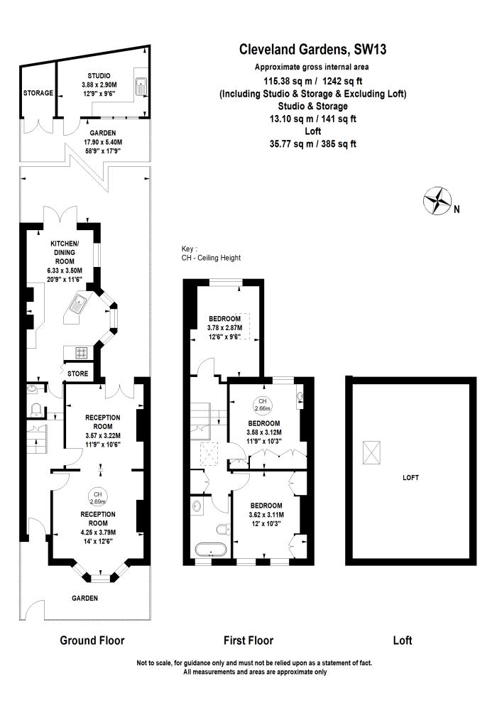 Barnes, Greater London, 3 bedroom house for sale in Cleveland Gardens
