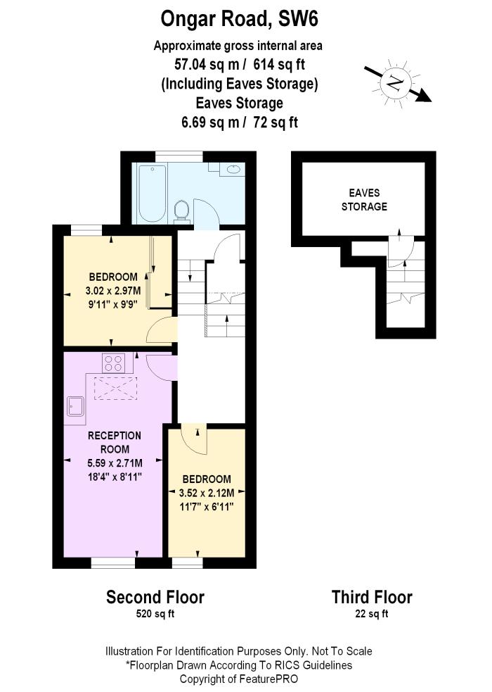 Fulham, Greater London, 2 bedroom for sale in Ongar Road