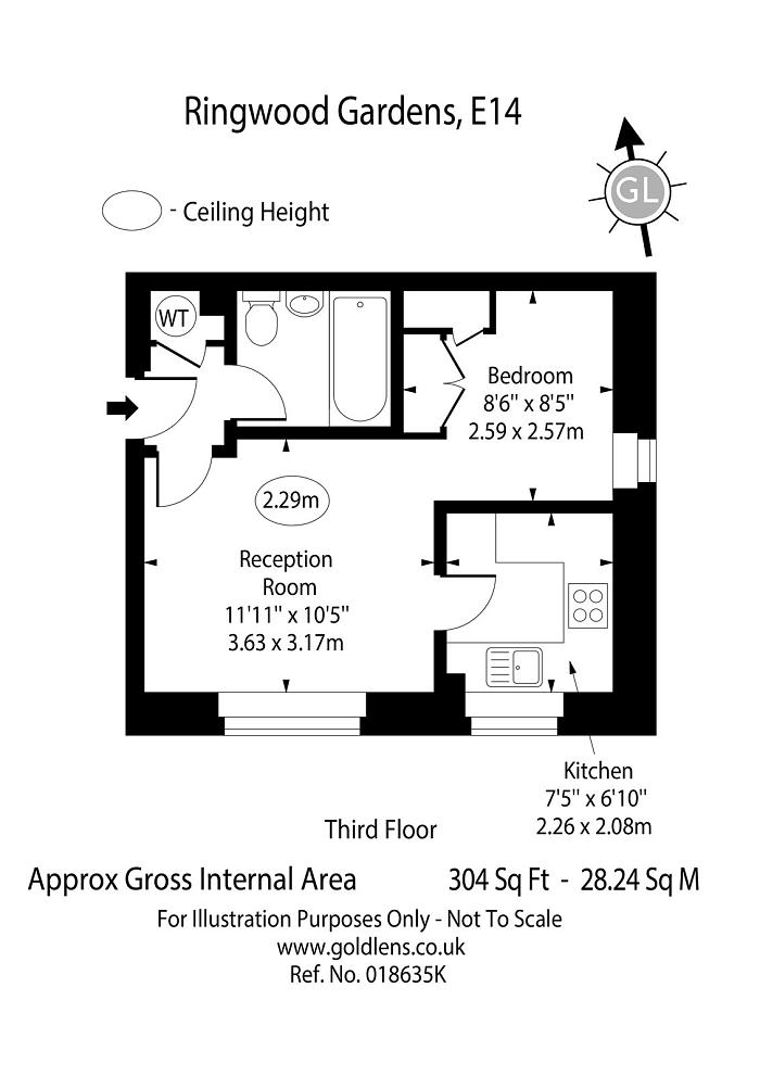 Millwall, Greater London, Studio flat for sale in Ringwood Gardens