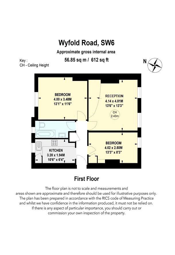 Fulham, Greater London, 2 bedroom flat for sale in Wyfold Road