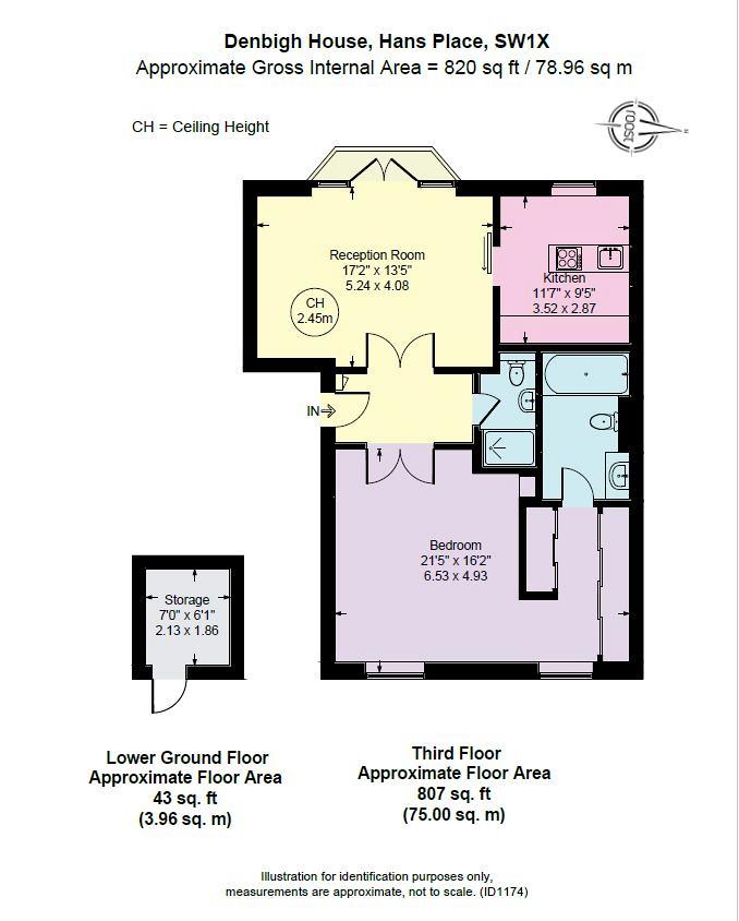 Knightsbridge, Greater London, 1 bedroom flat for sale in Denbigh House