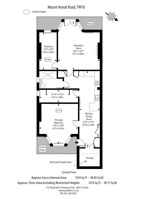 Richmond, Richmond upon Thames, 2 bedroom flat for sale in Mount Ararat